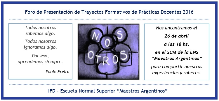 Foro Práctica Docente 2017